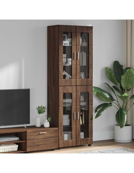 Credenza Rovere Marrone 60 x 35 x 182 cm Legno multistrato