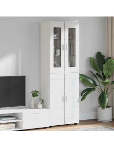 Credenza con porta Bianco 60 x 35 x 182 cm Legno multistrato