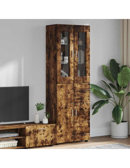 Credenza Rovere fumé 60 x 35 x 182 cm Legno multistrato