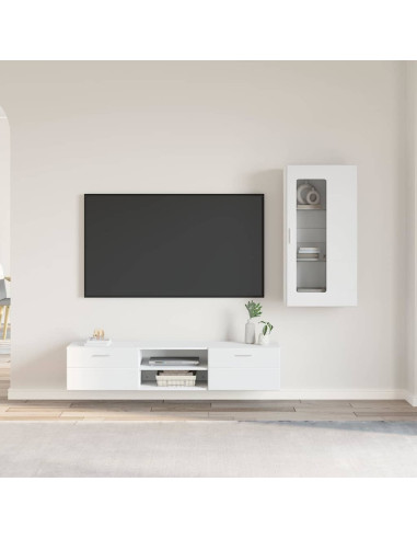 Set mobile TV con cassetto con porta Bianco Legno multistrato