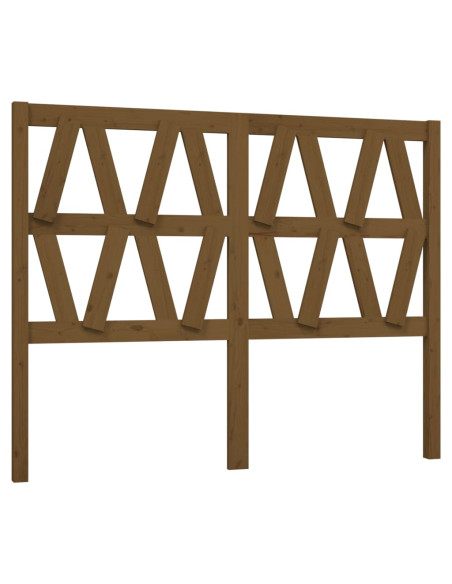 Testiera per Letto ambra 146x4x100 cm in Legno Massello di Pino