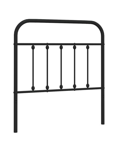 Testiera di Ricambio in Metallo Nero 80 cm