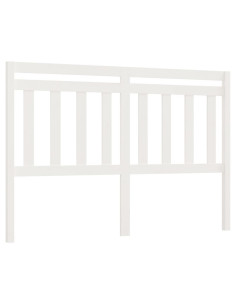 Testiera per Letto Bianca 166x4x100cm in Legno Massello di Pino