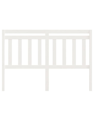 Testiera per Letto Bianca 166x4x100cm in Legno Massello di Pino