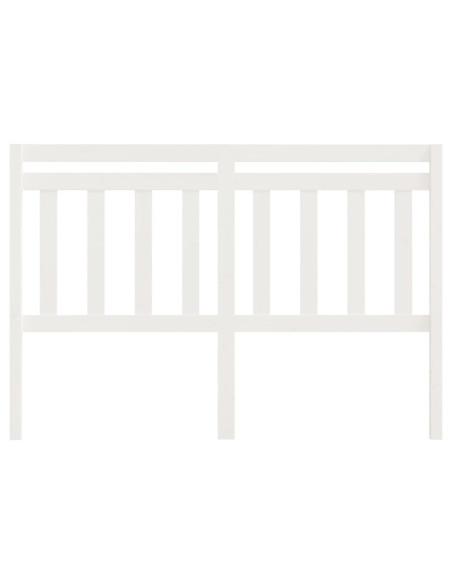 Testiera per Letto Bianca 166x4x100cm in Legno Massello di Pino