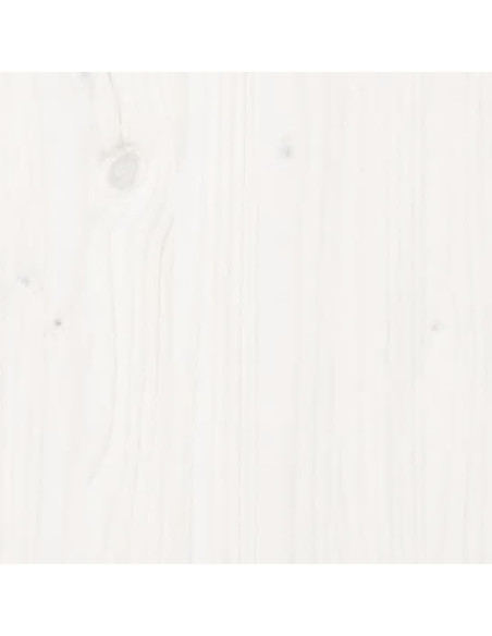 Testiera per Letto Bianca 166x4x100cm in Legno Massello di Pino