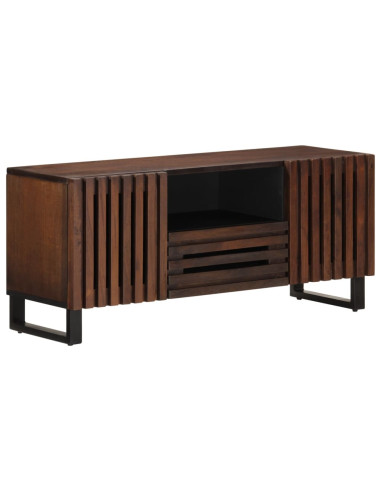 Mobile Porta TV Marrone 100x34x46 cm in Legno di Mango