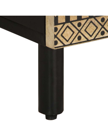 Credenza 40x33,5x75 cm in Legno Massello di Mango Grezzo