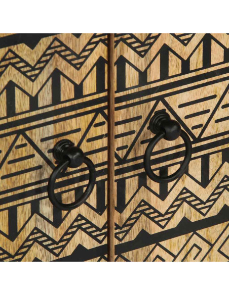 Credenza 60x33,5x75 cm in Legno Massello di Mango Grezzo