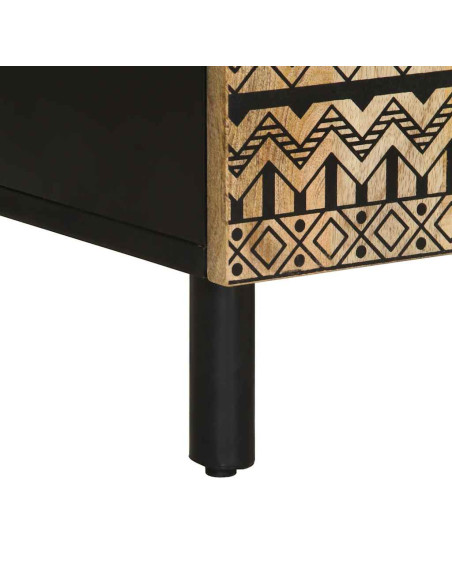 Credenza 60x33,5x75 cm in Legno Massello di Mango Grezzo