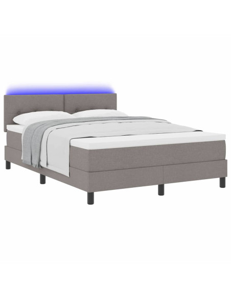 Letto a molle con materasso con led Talpa 140 x 190 cm Tessuto