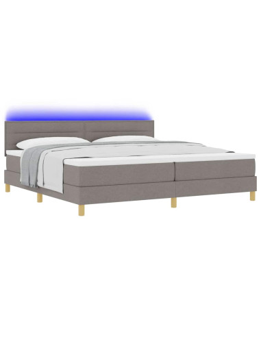 Letto a Sorgente LED con materasso Talpa 200 x 200 cm Tessuto