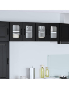 Mobile da cucina 2 pcs Nero 60 x 31 x 40 cm Legno multistrato