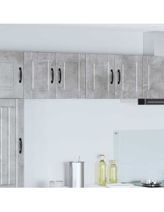 Mobile da cucina con porta 2 pcs Grigio cemento 60 x 31 x 40 cm