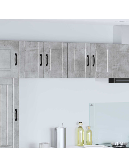 Mobile da cucina con porta 2 pcs Grigio cemento 60 x 31 x 40 cm