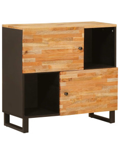 Mobile laterale Marrone 80 x 33 x 75 cm Legno di mango massello