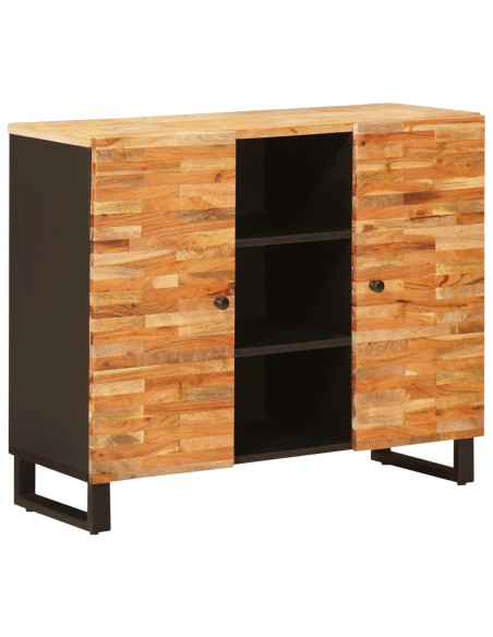 Mobile laterale Marrone 90 x 33 x 75 cm Legno di mango massello