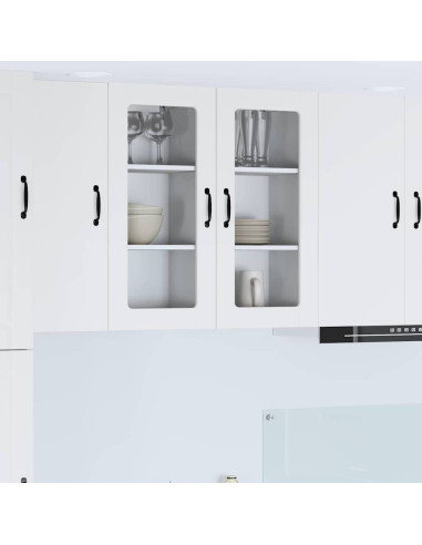 Mobile da cucina 2 pcs Bianco 40 x 31 x 80 cm Legno multistrato