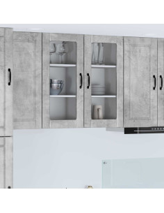 Mobile da cucina con porta 2 pcs Grigio cemento 40 x 31 x 80 cm