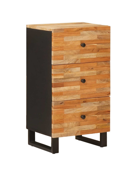 Mobile laterale Marrone 40 x 33 x 75 cm Legno di mango massello