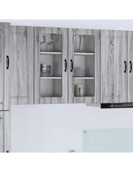 Mobile da cucina con porta 2 pcs Grigio Sonoma 40 x 31 x 80 cm