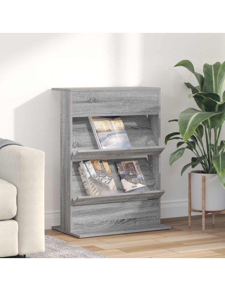 Scaffale per riviste Grigio Sonoma 70 x 41 x 96 cm