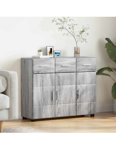 Credenza Grigio Sonoma 88,5 x 30,5 x 73 cm Legno multistrato