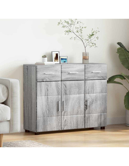 Credenza Grigio Sonoma 88,5 x 30,5 x 73 cm Legno multistrato