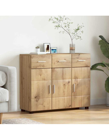 Credenza con lo scaffale Rovere artigianale 88,5 x 30,5 x 73 cm