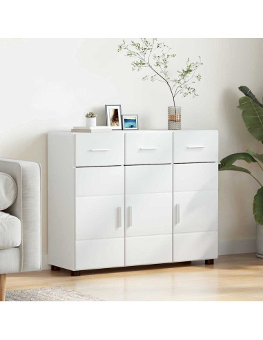 Credenza con porta Bianco 88,5 x 30,5 x 73 cm Legno multistrato