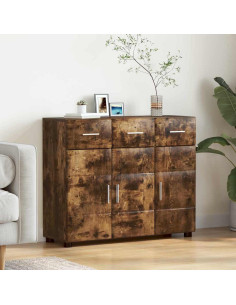 Credenza Rovere fumé 88,5 x 30,5 x 73 cm Legno multistrato