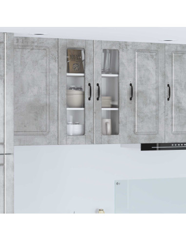 Mobile da cucina con lo scaffale Grigio cemento 60 x 31 x 80 cm