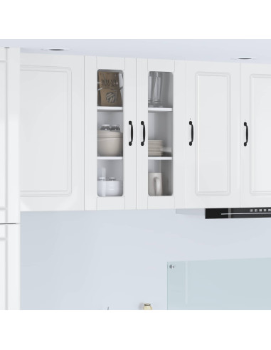 Mobile da cucina con lo scaffale Bianco Lucido 60 x 31 x 80 cm