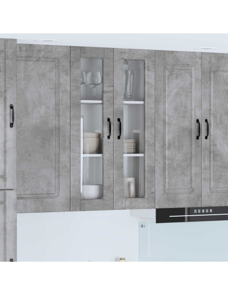 Mobile da cucina con porta Grigio cemento 60 x 31 x 100 cm