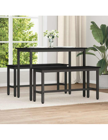 Panchina da pranzo Rovere Nero 100 x 32,5 x 48,5 cm
