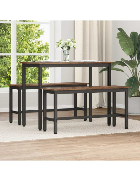 Panchina da pranzo Rovere fumé 100 x 32,5 x 48,5 cm