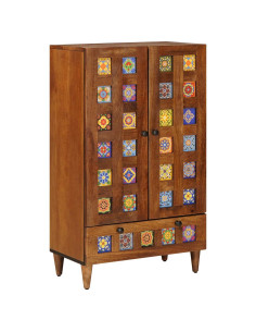 Credenza Noce 60 x 33,5 x 100 cm Legno di mango massello