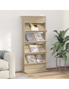 Scaffale per riviste Rovere Sonoma 70 x 41 x 156 cm