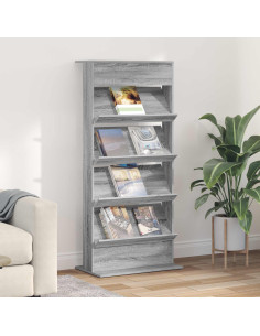 Scaffale per riviste Grigio Sonoma 70 x 41 x 156 cm
