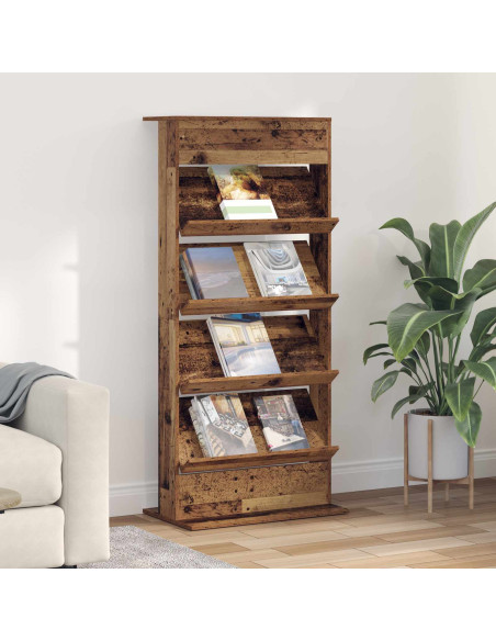 Scaffale per riviste Legno vecchio 70 x 41 x 156 cm