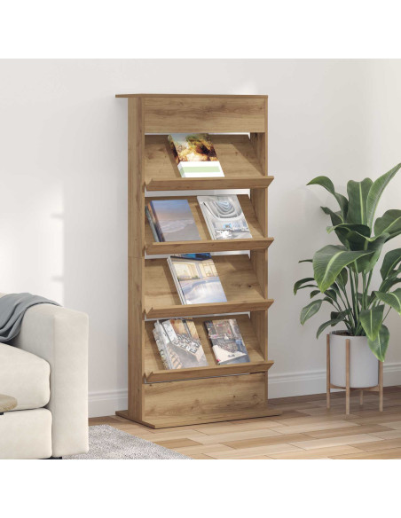 Scaffale per riviste Rovere artigianale 70 x 41 x 156 cm