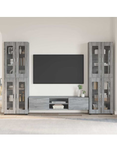Set mobile TV con cassetto Grigio Sonoma Legno multistrato