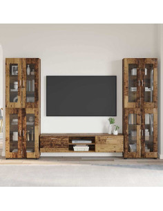 Set mobile TV con cassetto Legno vecchio Legno multistrato