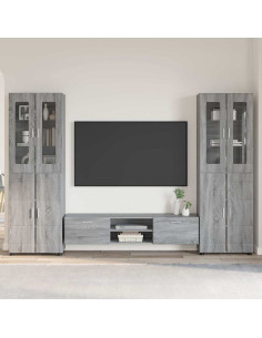 Set mobile TV con cassetto Grigio Sonoma Legno multistrato