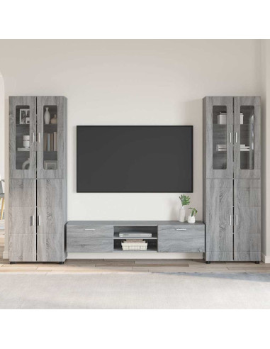 Set mobile TV con cassetto Grigio Sonoma Legno multistrato