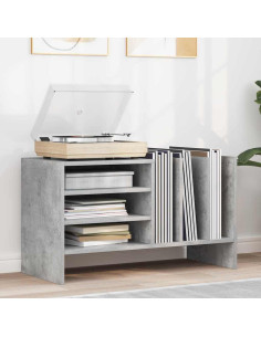 Mobile porta vinili Grigio cemento 78.5 x 35 x 45 cm