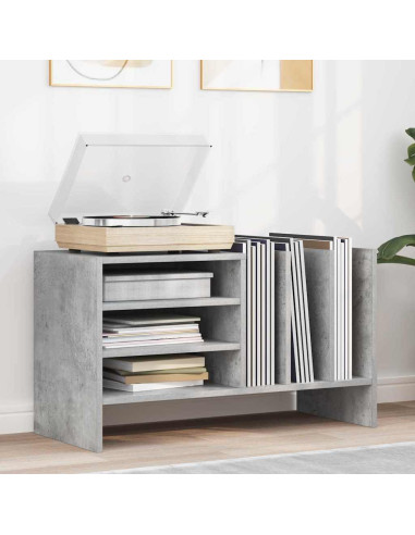 Mobile porta vinili Grigio cemento 78.5 x 35 x 45 cm