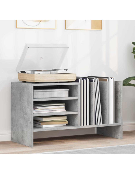 Mobile porta vinili Grigio cemento 78.5 x 35 x 45 cm