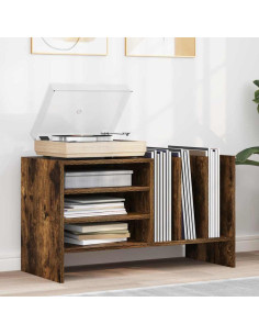 Mobile porta vinili Rovere fumé 78.5 x 35 x 45 cm
