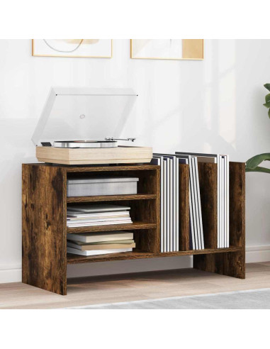 Mobile porta vinili Rovere fumé 78.5 x 35 x 45 cm